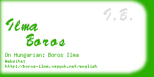 ilma boros business card